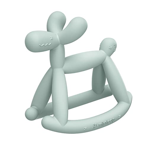 31nI1LPgEpL.jpg Miraloop Teething Toy for Baby 0-6, 12, 18 Months Infant, Jellydog Never Drop Food Grade Silicone Rocking Teether, Prevent Choking & Odorless, Less Dust and Hair Adhesion, Baby Gift, Mint Green - Image 1