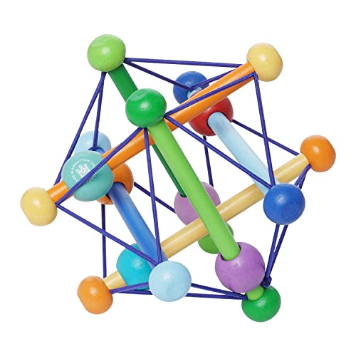 410rauEywFL.jpg Manhattan Toy Skwish Color Burst Rattle and Teether Grasping Activity Toy - Image 1