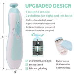 Baby Nail Trimmer Electric Nail File Baby Nail Clippers, Safe Nail Filer Grinder Kit for Newborn Infant Toddler Kids or Adults Toes Fingernails Care Trim Polish, with Led Light and 10 Grinding Heads - Image 6