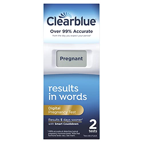 417p2h16EkL.jpg Clearblue Digital Pregnancy Test with Smart Countdown, 2 Count - Image 1