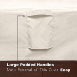 Vailge 2-Seater Heavy Duty Patio Bench Loveseat Cover, 100% Waterproof Outdoor Sofa Cover, Lawn Patio Furniture Covers with Air Vent, Small(Standard), Beige & Brown - Image 5