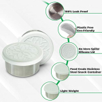 Dacha Mia Stainless Steel Food Storage Containers - Dips Condiment Containers - Set of 3 - 7oz - Eco Friendly Lunch Containers - Silicone Lids - Portion Control - Reusable - Image 3