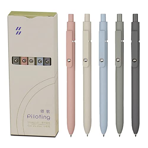 41v7l1dRRrL.jpg 5pcs Cute Kawaii Gel Ballpoint Pens, Colorful 0.5mm Fine Point Retractable Pen, Quick Dry Black Ink Gel Pens, Comfortable Smooth Write Pens, Cute Pens for School & Office Supplies, Aesthetic pens - Image 1