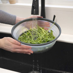 Tovolo Vented Collapsible Medium Microwave Cover (Charcoal) - Splatter Guard & Colander Kitchen Gadget for Food & Meal Prep / Dishwasher-Safe, BPA-Free Silicone & Plastic - Image 5