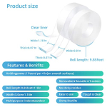 Double Sided Mounting Adhesive Tape (Pack of 2,Total 19.7FT),Double-Sided Tape Adhesive Tape Heavy Duty Tape with Two Widths - Image 2
