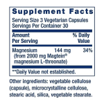 Life Extension Neuro-mag Magnesium L-threonate, Magnesium L-threonate, Brain Health, Memory & Attention, Gluten Free, Vegetarian, Non-GMO, 90 Vegetarian Capsules - Image 9