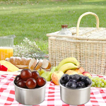 Dacha Mia Stainless Steel Food Storage Containers - Dips Condiment Containers - Set of 3 - 7oz - Eco Friendly Lunch Containers - Silicone Lids - Portion Control - Reusable - Image 2