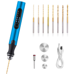 3-Speed Cordless Mini Drill Pen With 8 Small Drill Bits,Rechargeable Electric Hand Drill Pin Vise,Micro Drill Set For Jewelry Making,Resin,Plastic,Wood,Keychains DIY