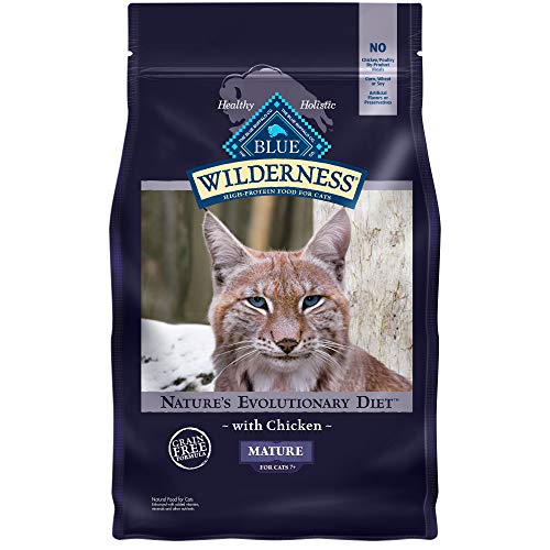 51JLkRrsCbL.jpg Blue Buffalo Wilderness High Protein, Natural Mature Dry Cat Food, Chicken 5-lb - Image 1