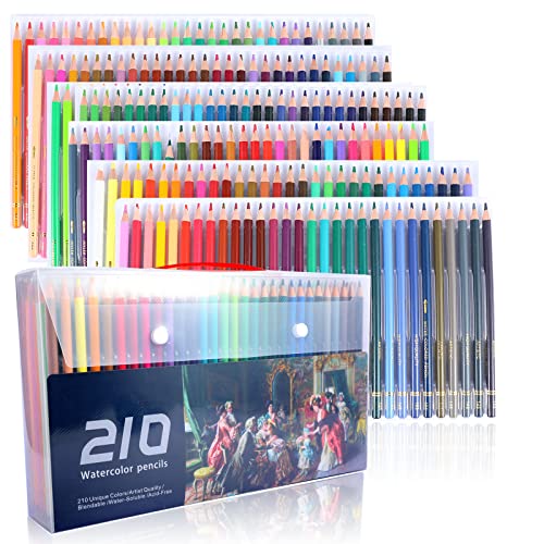 210-color RIANCY colored pencils for adult coloring pencils watercolor pencils set colored pencils bulk drawing supplies school office back to school art supplies