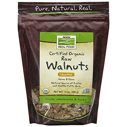 51UN29z2sL.jpg NOW Foods, Certified Organic Walnuts, Raw and Unsalted, Halves and Pieces, Good Source of Protein and Healthy Fatty Acids, Certified Non-GMO, 12-Ounce (Packaging May Vary) - Image 1
