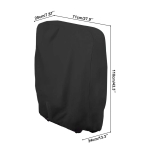Naiveroo Outdoor Zero Gravity Folding Chair Cover Waterproof Dustproof Lawn Patio Furniture Covers All Weather Resistant 28"x43"（Black） - Image 8