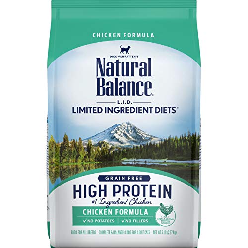 51iQVpiUkKL.jpg Natural Balance Limited Ingredient Diet Chicken| High Protein Adult Grain-Free Dry Cat Food | 5-lb. Bag - Image 1