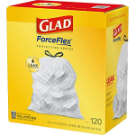 Glad Protection Series ForceFlex Drawstring 13 Gallon 1/120ct - Image 10