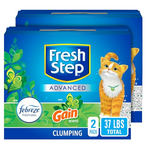 Version 1.0.0 Fresh Step Clumping Cat Litter, With Febreze Gain, Advanced, Extra Large, 37 Pounds total (2 Pack of 18.5lb Boxes) - Image 1