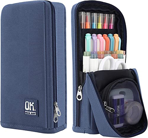 51xM6ZkbNQL.jpg RIANCY Big Capacity Pencil Case Pouch Pen Case Simple Stationery Bag School College Office Pens Organizer for Teens Girls Adults Student - Image 1