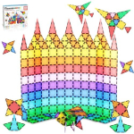 PicassoTiles 100 Piece Set 100pcs Magnet Building Tiles Clear Magnetic 3D Blocks Construction Playboards, Creativity Beyond Imagination, Inspirational, Recreational, Educational Conventional - Image 4