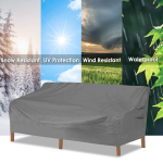 Vailge Heavy Duty Patio Sofa Cover, 100% Waterproof 3-Seater Outdoor Sofa Cover,Lawn Patio Furniture Covers with Air Vent and Handle,79" Wx 37" Dx 35" H,Grey - Image 2