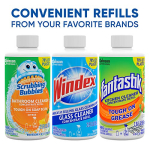 Windex Glass Cleaner Concentrate, Two 2.9 Ounce Concentrated Refill Bottles - Image 6