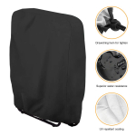 Naiveroo Outdoor Zero Gravity Folding Chair Cover Waterproof Dustproof Lawn Patio Furniture Covers All Weather Resistant 28"x43"（Black） - Image 6