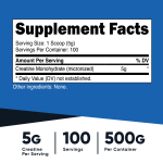 Nutricost Creatine Monohydrate Micronized Powder 500G, 5000mg Per Serv (5g) - Micronized Creatine Monohydrate, 100 Servings - Image 5