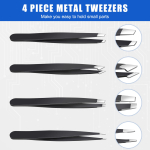 Catcan 12 Pieces Metal Puzzle Tool Set, DIY Metal Model Kit Including Clippers Edge Bending Tools Tab Twisting Tool Cylinder Cone Shape Bend Assist Tool 4 Metal Tweezers - Image 6