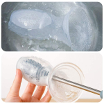 haakaa Manual Breast Pump for Breastfeeding, Silicone, Clear 4oz/100ml - Image 5