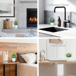 Der Rose 4 Packs Small Fake Plants Mini Artificial Faux Plants with Flowers for Home Room Farmhouse Bathroom Decor Indoor - Image 3