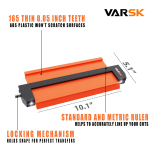 VARSK Contour Gauge Profile Tool with Light 5+10 Inch - Super Gauge Shape and Outline Tool, Gifts for Men Dad Him, Cool Gadgets for Men DIY Handyman, Home Improvement Measuring Woodworking Tools - Image 2