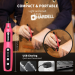 HARDELL Mini Cordless Rotary Tool, 5-Speed 3.7V rechargeable Kit with 61 Accessories, USB Charging Multi-Purpose Power Tool for Sanding, Polishing, Drilling, Etching, Engraving, DIY Crafts - Image 3