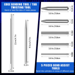 Catcan 12 Pieces Metal Puzzle Tool Set, DIY Metal Model Kit Including Clippers Edge Bending Tools Tab Twisting Tool Cylinder Cone Shape Bend Assist Tool 4 Metal Tweezers - Image 5