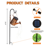 Otdair Solar Watering Can with Lights, Outdoor Garden Decor Waterproof Solar Garden Lights for Outdoor Pathway Yard Lawn Patio Party Decorations Gift for Mom Grandma Birthday - Image 2