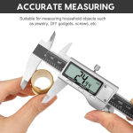 Digital Caliper Measuring Tool, 6 Inch Caliper Tool with Large LCD Screen, Easy Switch from Inch Millimeter Fraction, Stainless Steel Vernier Caliper Digital Micrometer for DIY/Household - Image 7