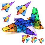 PicassoTiles 100 Piece Set 100pcs Magnet Building Tiles Clear Magnetic 3D Blocks Construction Playboards, Creativity Beyond Imagination, Inspirational, Recreational, Educational Conventional - Image 3