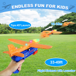 Fuwidvia 3 Pack Airplane Launcher Toys, 13.2'' LED Foam Glider Catapult Plane Toy for Boys, 2 Flight Modes Outdoor Flying Toys Birthday Gifts for Boys Girls 4 5 6 7 8 9 10 11 12 Year Old - Image 6