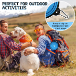 Collapsible Dog Bowls for Travel, 2-Pack Dog Portable Water Bowl for Dogs Cats Pet Foldable Feeding Watering Dish for Traveling Camping Walking with 2 Carabiners, BPA Free - Image 4