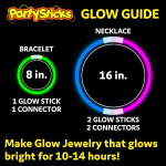 Glow Sticks Bulk Party Favors 100pk - 8" Glow in the Dark Party Supplies, Light Sticks for Neon Party Glow Necklaces and Bracelets for Kids or Adults - Image 4