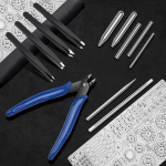 Catcan 12 Pieces Metal Puzzle Tool Set, DIY Metal Model Kit Including Clippers Edge Bending Tools Tab Twisting Tool Cylinder Cone Shape Bend Assist Tool 4 Metal Tweezers - Image 4