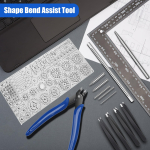 Catcan 12 Pieces Metal Puzzle Tool Set, DIY Metal Model Kit Including Clippers Edge Bending Tools Tab Twisting Tool Cylinder Cone Shape Bend Assist Tool 4 Metal Tweezers - Image 3