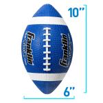 Franklin Sports Football - Grip-Rite 100 - Kids Junior Size - Youth Football - Durable Outdoor Rubber Football - Blue / White - Image 3