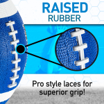 Franklin Sports Football - Grip-Rite 100 - Kids Junior Size - Youth Football - Durable Outdoor Rubber Football - Blue / White - Image 5